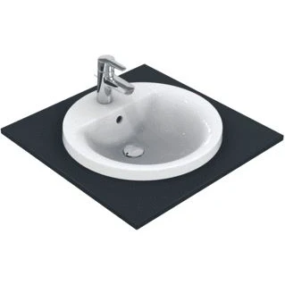 Afbeelding van Ideal Standard Connect inbouwwastafel rond (Ø48cm) wit 1 kraangat, met