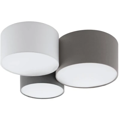 Afbeelding van EGLO plafondlamp Pastore antraciet/bruin/grijs/wit