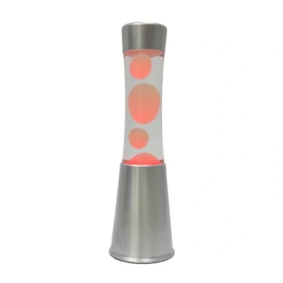 Afbeelding van Fisura LED lavalamp 7 kleuren. Rustgevend lichteffect. Kleurveranderende lamp. Cadeaulamp. 30 centimeters x 9 (Zilver)
