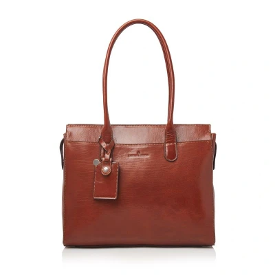 Afbeelding van Castelijn &amp; Beerens Gaucho Ellen Laptop Shoulderbag 15.6&#039;&#039; cognac Laptoptas