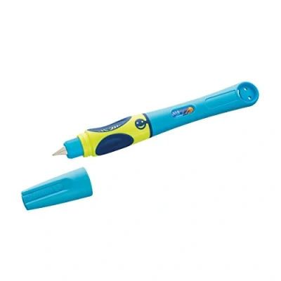 Afbeelding van griffix Neon Fresh Blue, penpunt A, rechtshandig, in vouwdoosje