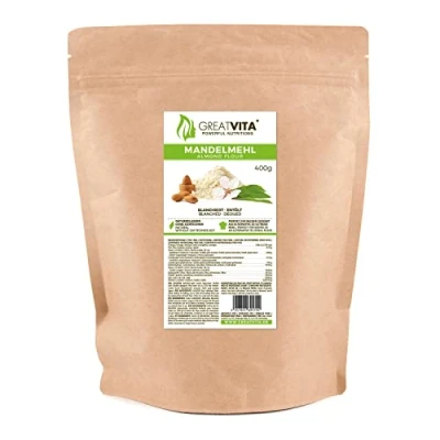 Afbeelding van MeaVita amandelmeel, geolied, geblancheerd, premium kwaliteit, 1 verpakking (1 x 500 g) in praktische zak