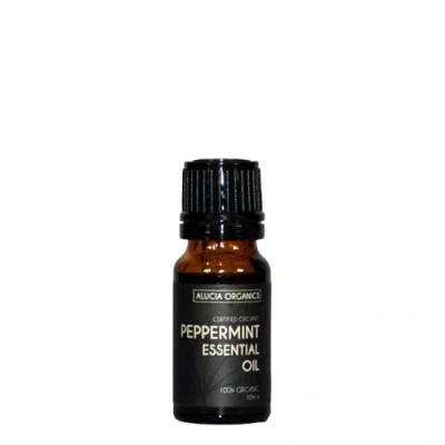 Afbeelding van Alucia Organics Gecertificeerde Biologische Pepermunt (Peppermint) Essentiële Olie 10ml puur, natuurlijk, veganistisch, onverdund voor gebruik in huidverzorging, aromatherapie, massageblends en diffusers