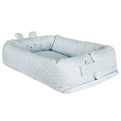 Afbeelding van roba Baby Lounge 3 in 1 &#039;roba Style&#039; Knuffelnest Reisbedje Verschoonmatje Lichtblauw