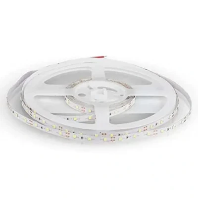 Afbeelding van V TAC Ledstrip voor binnen, SMD 3528, 4,2 W, 5 meter, stickers thuis, keuken, slaapkamer, binnenruimtes, koud wit licht 6500 K, strips met hoge helderheid, voeding 12