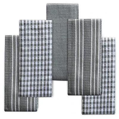 Afbeelding van TOPSEAS theedoeken, set van 5 keukendoeken, 100% katoen, zacht en duurzaam, sterke absorptie, modieus patroondesign, wasbaar of machinewasbaar (65 x 45 cm)