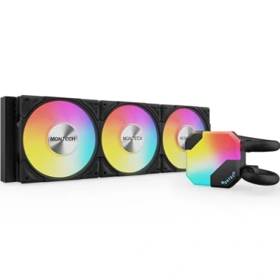 Afbeelding van Watercooling AIO Montech HyperFlow RGB Kit, 360 mm, zwart