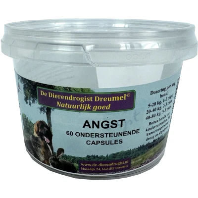 Afbeelding van Dierendrogist Angst Verminderende Capsules voor Honden 60ST Ondersteuning bij Stress en Langdurig Gebruik