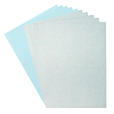 Afbeelding van Florence Cardstock (216 g/m²) &amp; glitterpapier (250 g/m²), aquablauw, A4, 10 vellen, voor scrapbooking, kaarten maken, stansen en meer papierambachten