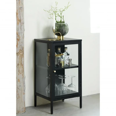 Afbeelding van Nordic Home Ragnar dressoir 45 cm zwart Metaal