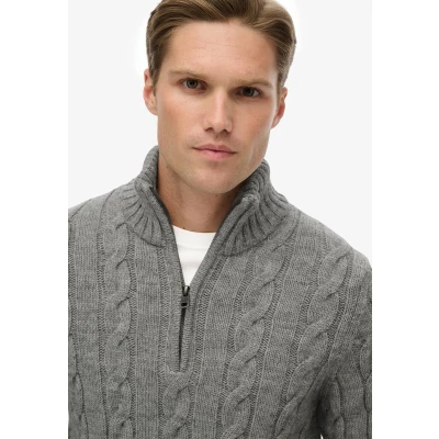 Afbeelding van Superdry Jacob Cable Knit Half Zip Trui Heren