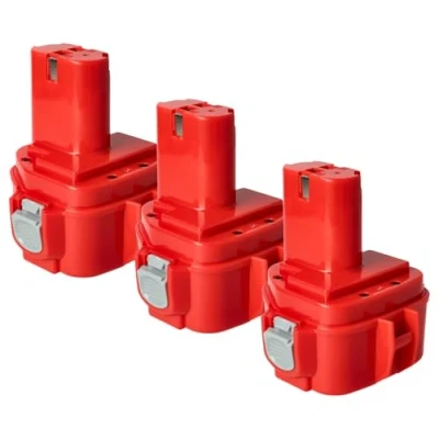 Afbeelding van vhbw 3 x accu compatibel met Makita 6270DWE, 6270DWPE, 6271D, 6271DWAE, 6271DWAET2, 6271DWALE, 6271DWE werkgereedschap (1500mAh NiMH 12V)