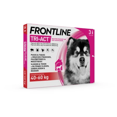 Afbeelding van Frontline Tri Act Anti Vlooien en Teken Druppels XL 3 pipetten