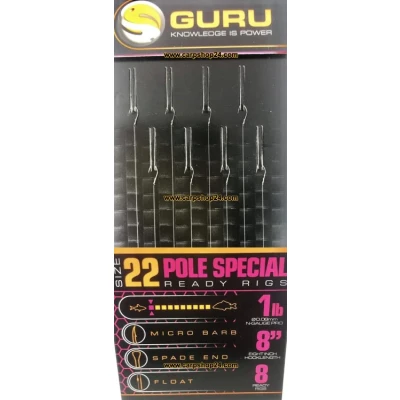 Afbeelding van Guru 8&quot; Pole Special Ready Rigs (8 pcs) Maat : 0.08mm haak 22