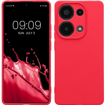 Afbeelding van kwmobile telefoonhoesje geschikt voor Xiaomi Redmi Note 13 Pro 4G Hoesje smartphone Precisie camera uitsnede In neon roze