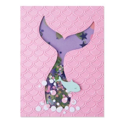 Afbeelding van Sizzix Impresslits Embossing Folder Scales &amp; Tails 665318 Kath Breen (03 21)