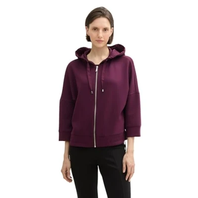 Afbeelding van TOM TAILOR Sweatjack voor dames, 35796 Blackberry, XXL