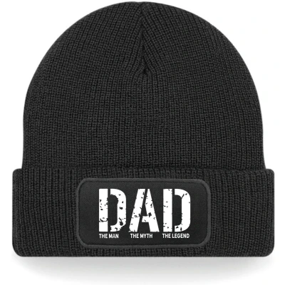 Afbeelding van Gebreide Beanie met Print &quot;Dad, The Man, Myth, Legend&quot; Thinsulate™ Voering voor extra warmte