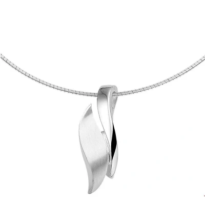Afbeelding van Zilveren Ketting Hanger Poli/mat 1,5 mm x 42 45 cm lang