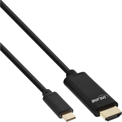 Afbeelding van Kabel inLine USB C HDMI 3.1 2.0 4K M/M 2 meter zwart