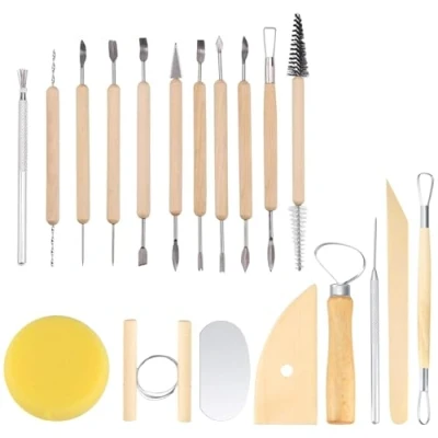 Afbeelding van DERJDISF Delig Set Modelleergereedschap Uitgebreide Snijgereedschapset, Polymeer Klei Gereedschap, Pottenbakkers Keramiek Gereedschap voor Ambachten, Beeldhouwen, Kunstenaars, Beginners