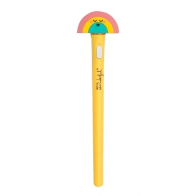Afbeelding van Mr. Wonderful Balpen met licht, regenboog, zwarte inkt, personaliseerbare balpen, schoolbenodigdheden