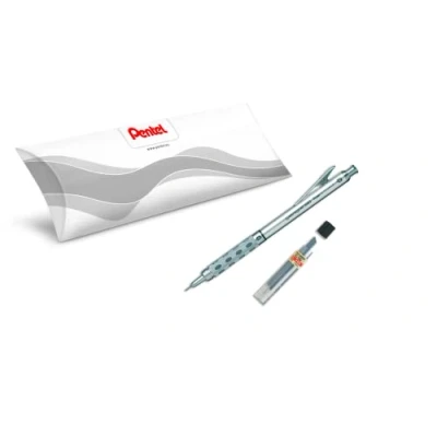Afbeelding van Pentel GraphGear PG1015 A, technisch vulpotlood voor metalen behuizing 0,5 mm + 1 x Hi Polymer Super C505 HB etui met 12 vullingen, A/C505