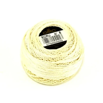 Afbeelding van DMC katoen Perle draad Maat 8 ECRU per 10 gram bal