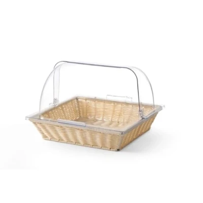 Afbeelding van Hendi Mandje met roltop kap, Polycarbonaat;Polypropyleen, Transparant, 33,5(b)x36,5(d)x24,5(h)cm, 426968