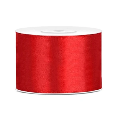 Afbeelding van Satijnlint Polyester Strik En Geschenkverpakking 6/12/25/38/50/100mm x 25m (Maat 38mm Kleur Rood)