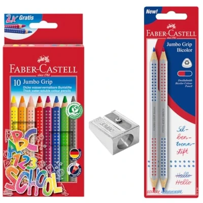 Afbeelding van Faber Castell 205226 Eerste schooldag kleurpotlodenset, 13 delig, incl. puntenslijper Jumbo en letterpotlood