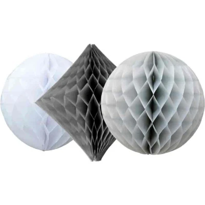 Afbeelding van Honeycomb set zilver chique 3 stuks