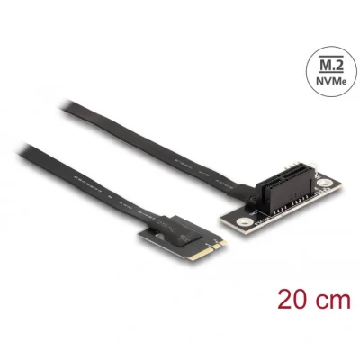 Afbeelding van Delock M.2 Key A+E zu PCIe x1 NVMe Adapter gewinkelt mit 20 cm Kabel