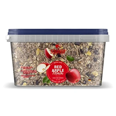 Afbeelding van Speed Red Apple Mash, 2,5 kg, veelzijdig paardenvoer van de beste granen, met lekkere appelstukjes en vitaalrijke rode biet, bijzonder verteerbaar, Made in Germany