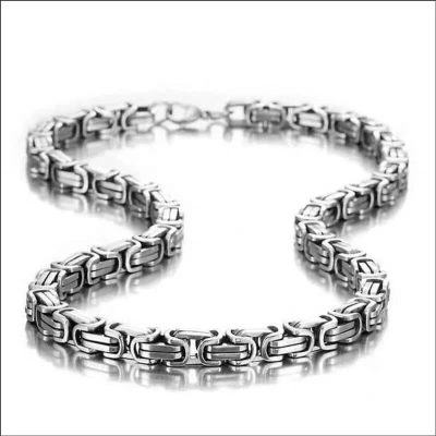 Afbeelding van Aramat Jewels Halskettingen Zilverkleurige Stalen Koningsketting man 60cm / 7mm