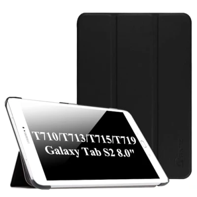 Afbeelding van Fintie Hoes Compatibel met Samsung Galaxy Tab S2 8.0 T710/T713/T715/T719 (8 inch) tablet ultradunne ultralichte stent behuizing automatische slaap /ontwakingsfunctie, zwart