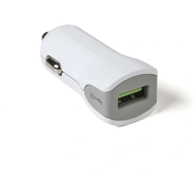 Afbeelding van Auto oplader USB van Celly Wit Kunststof