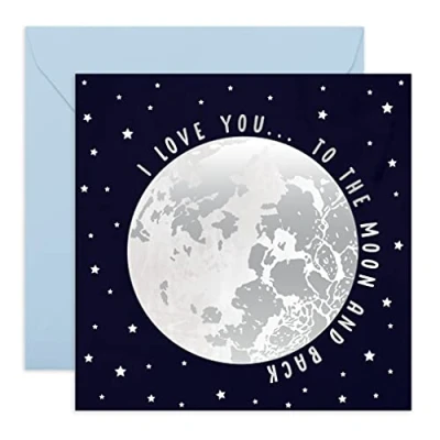 Afbeelding van Central 23 Leuke verjaardagskaart &#039;Love You To The Moon &amp; Back&#039; Huwelijksverjaardagskaart voor man of vrouw Valentijnsdagkaarten vriend, vriendin ouders wordt geleverd met schattige