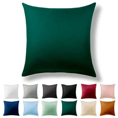 Afbeelding van Alreya 100% katoen renforcé kussensloop 40 x cm met YKK ritssluiting Hypoallergeen zonder chemische stoffen Bosgroen