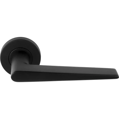 Afbeelding van Formani Deurkruk BASICS LB21 geveerd op rozet mat zwart
