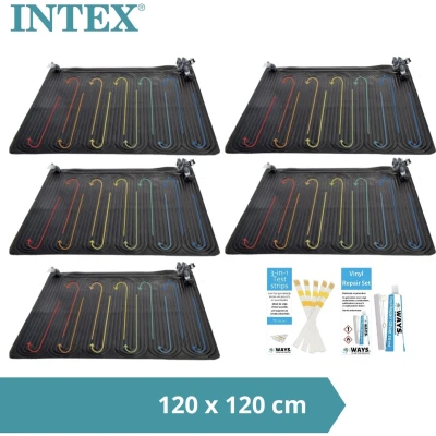 Afbeelding van Intex Zwembad verwarming 5x Solarmat &amp; WAYS Reparatieset en Teststrips