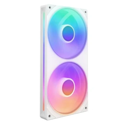 Afbeelding van NZXT F240 RGB Core 240mm Single Frame Ventilatoreenheid met 2 x 120mm Ventilatoren Snelheid &amp; Lichtregeling Hoge Statische Druk Luchtstroom Fluid Dynamic Lagers 8 aRGB LED&#039;s Wit