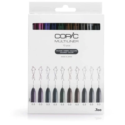 Afbeelding van Copic Multiliner kleurenset 0,3 mm 10 stuks