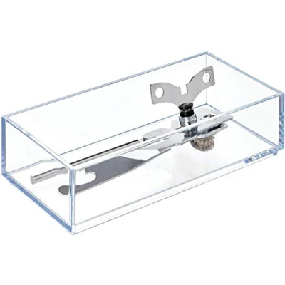 Afbeelding van iDesign Ladeinzet, kleine bestekbak voor schuifladen van kunststof, stapelbare ladeverdeler bestek en andere spullen, doorzichtig, 10,2 cm x 20,3