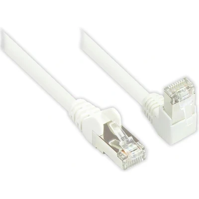 Afbeelding van S/FTP CAT6 Gigabit netwerkkabel haaks/recht / wit 7,5 meter