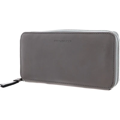 Afbeelding van FREDsBRUDER Leren Portemonnee Treasure Wallet Big Grey Grijs