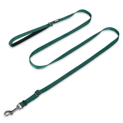 Afbeelding van Hyhug Huisdieren verbeterde verstelbare lengte riem met stevig nylon en super zacht neopreen gevoerd handvat voor puppyhonden. (klein, olijfgroen)