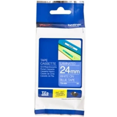 Afbeelding van Brother TZe 555 Tape Wit op blauw (24 mm)