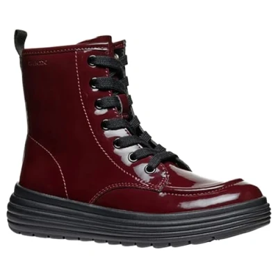 Afbeelding van Geox Phaolae GIRL Veterboots voor kinderen, Maat: 38, Dark burgundy Pu