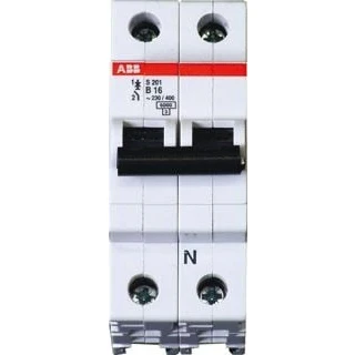 Afbeelding van Abb s201 installatieautomaat 1p n b karakteristiek 40a iec en 60898 1 6 ka iec60947 2 10 modulen breedte 35mm 2cds251103r0405
